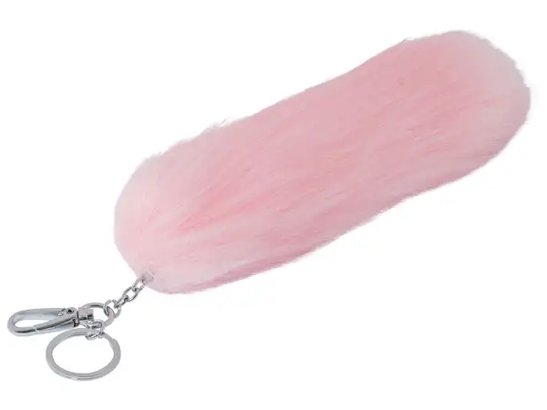 Fuchsschwanz Anhänger pink (Kunstfell)
